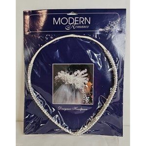 Modern Romance Inc Designer White Pearl Bridal Wedding Headpiece